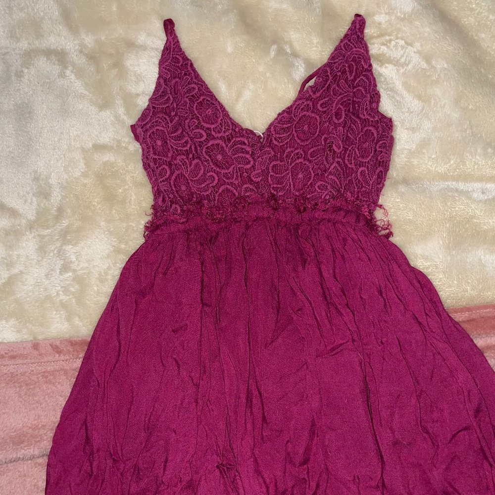 A'gaci Magenta Pink Sexy Beach Maxi Dress